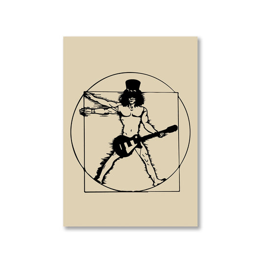 guns n' roses the vitruvian guitar man - slash poster wall art buy online india the banyan tee tbt a4