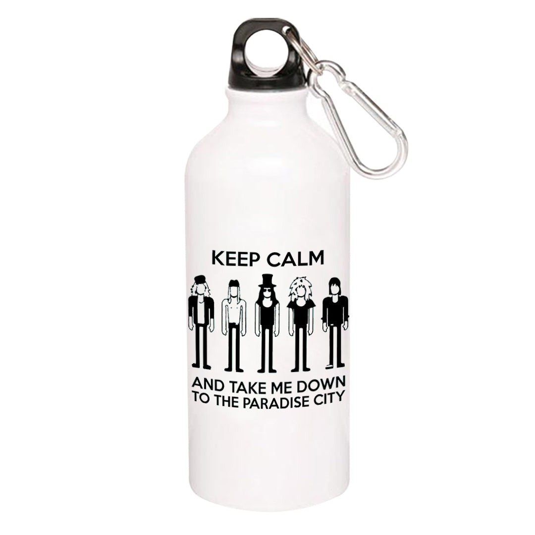 guns n' roses keep calm - paradise city sipper steel water bottle flask gym shaker music band buy online india the banyan tee tbt men women girls boys unisex