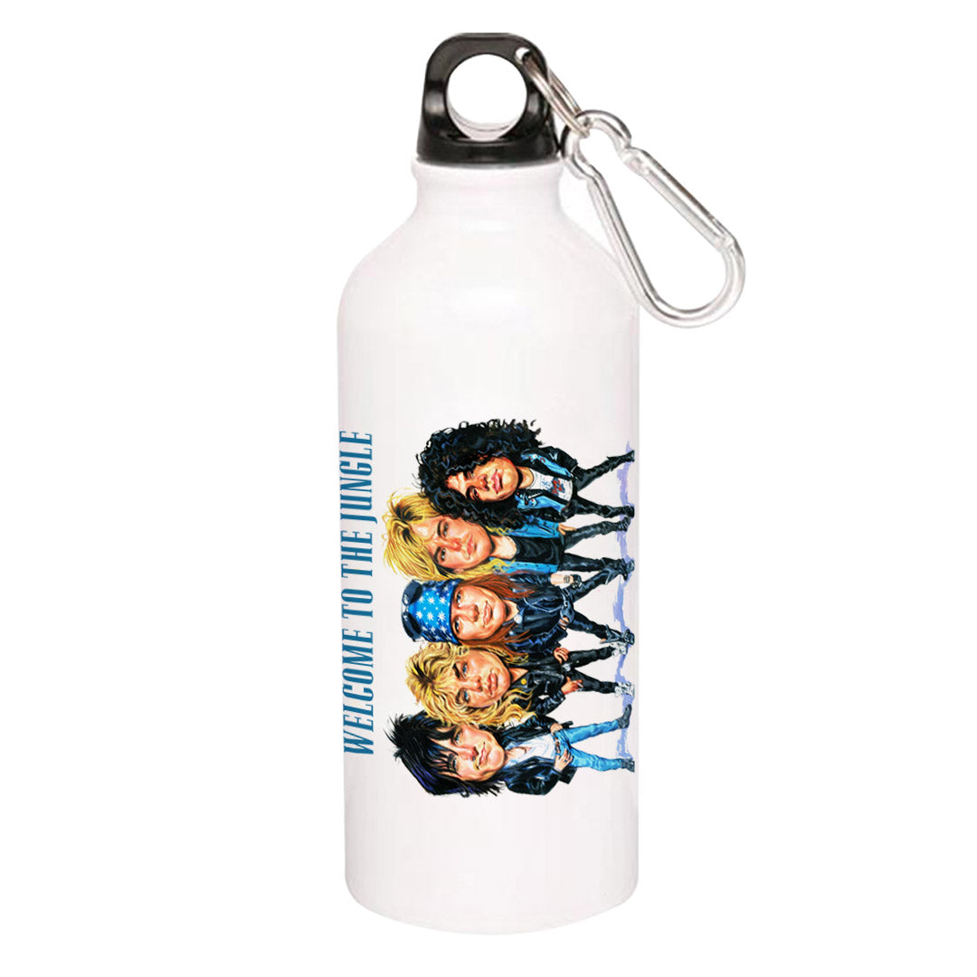 guns n' roses welcome to the jungle sipper steel water bottle flask gym shaker music band buy online india the banyan tee tbt men women girls boys unisex