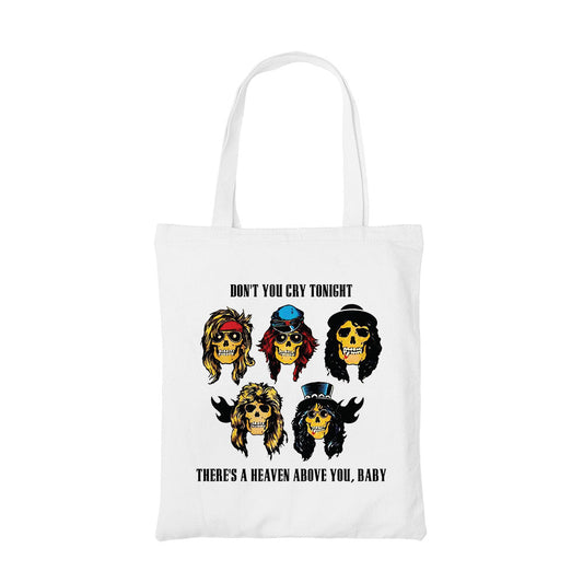 guns n roses dont cry tote bag hand printed cotton women men unisex