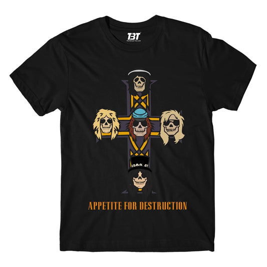 guns n' roses appetite for destruction t-shirt music band buy online india the banyan tee tbt men women girls boys unisex black