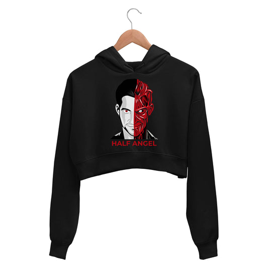 Lucifer Crop Hoodie - Crop Hooded Sweatshirt for Women The Banyan Tee TBT