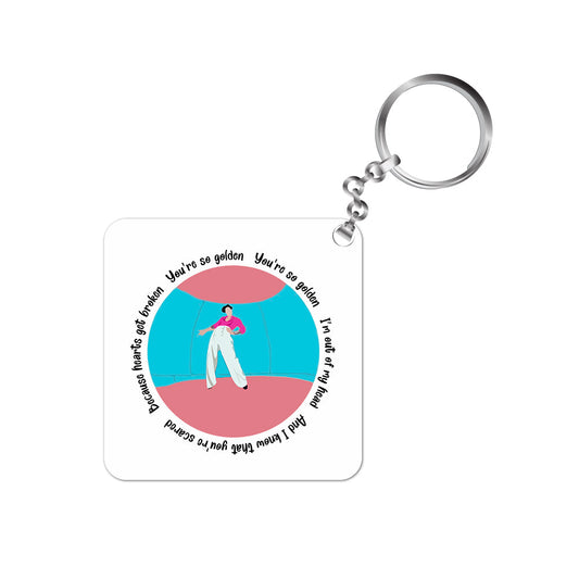harry styles golden keychain keyring for car bike unique home music band buy online india the banyan tee tbt men women girls boys unisex
