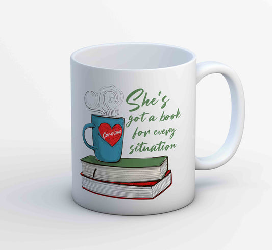 harry styles carolina mug coffee ceramic music band buy online india the banyan tee tbt men women girls boys unisex  - she's got a book for every situation