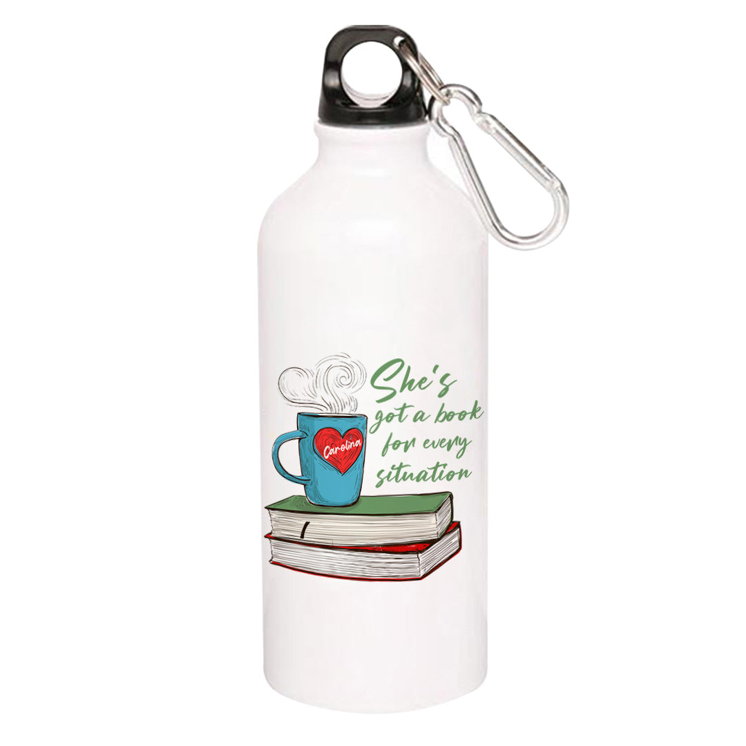 harry styles carolina sipper steel water bottle flask gym shaker music band buy online india the banyan tee tbt men women girls boys unisex  - she's got a book for every situation