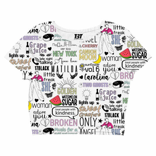 harry styles  all over printed crop top tv & movies buy online india the banyan tee tbt men women girls boys unisex xs
