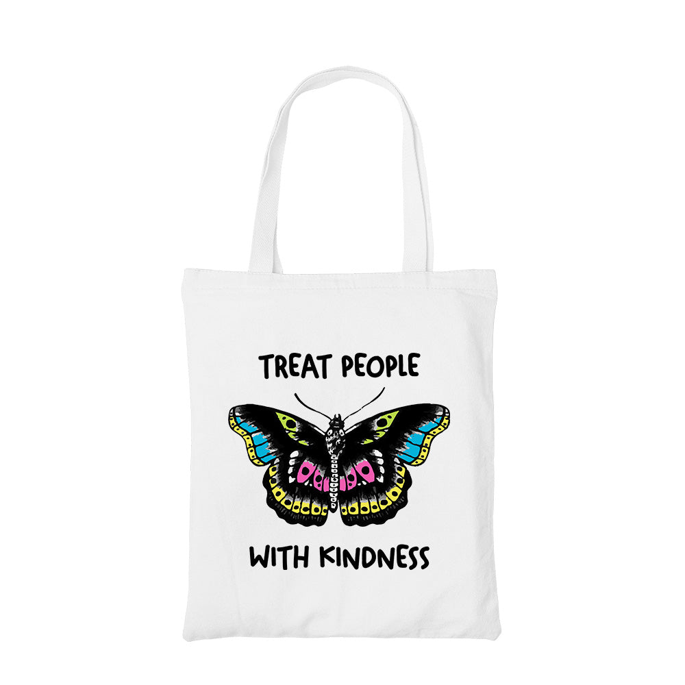 harry styles treat people with kindness tote bag hand printed cotton women men unisex