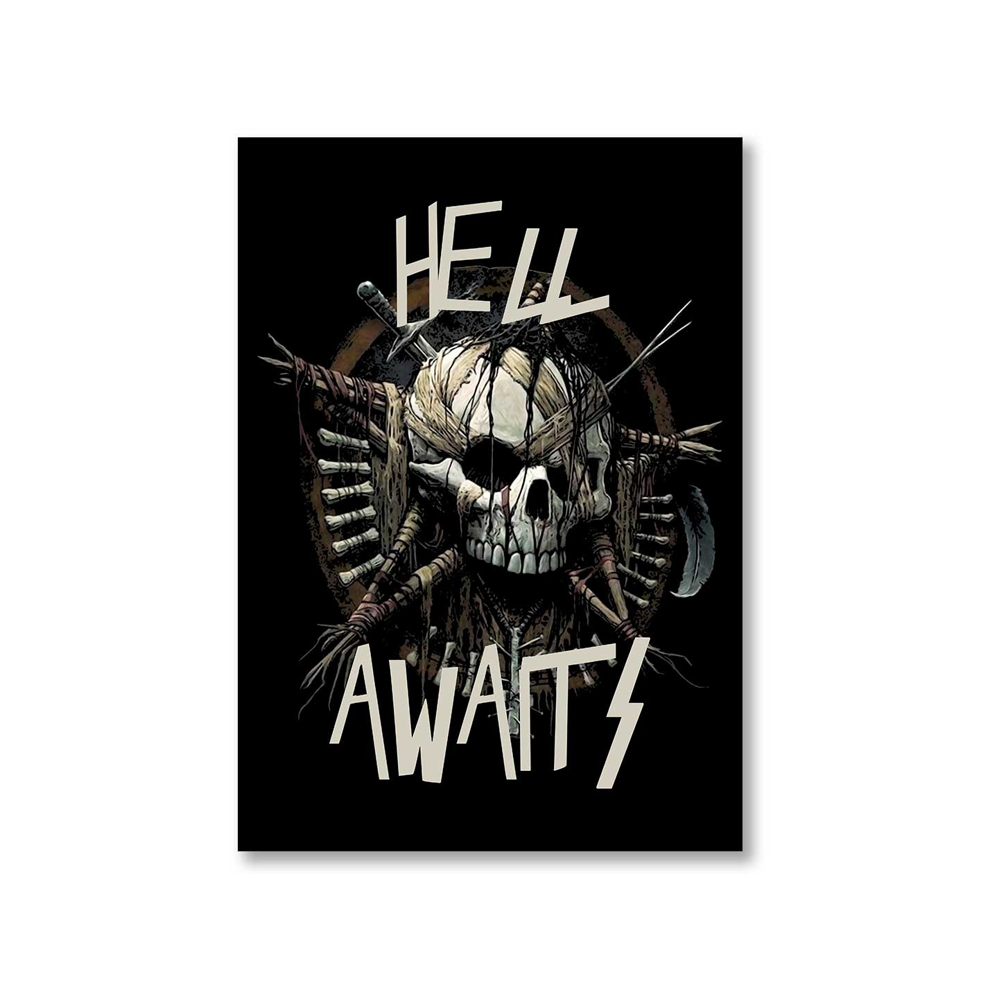 slayer hell awaits poster wall art buy online india the banyan tee tbt a4