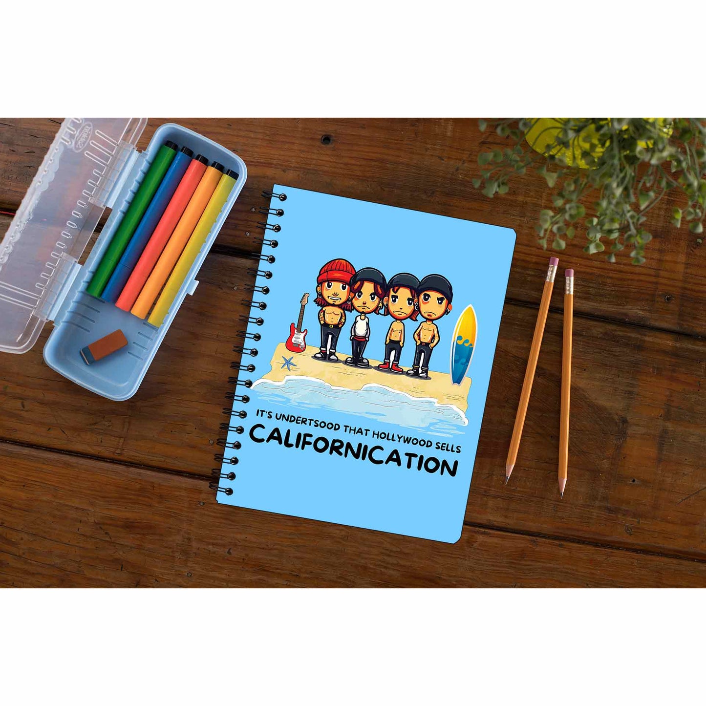 red hot chili peppers hollywood sells californication notebook notepad diary buy online india the banyan tee tbt unruled