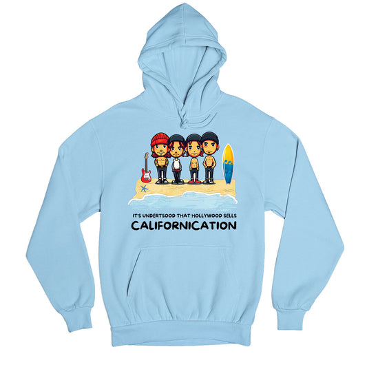 red hot chili peppers hollywood sells californication hoodie hooded sweatshirt winterwear music band buy online india the banyan tee tbt men women girls boys unisex baby blue