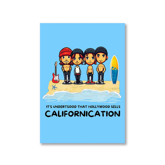 red hot chili peppers hollywood sells californication poster wall art buy online india the banyan tee tbt a4