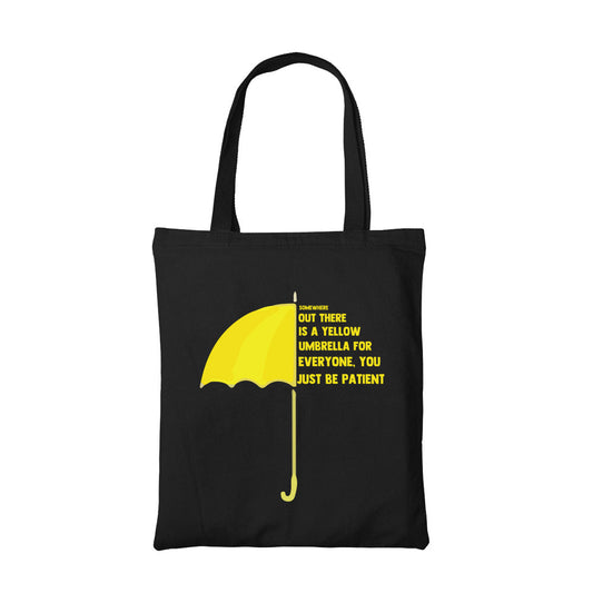 how i met your mother yellow umbrella tote bag hand printed cotton women men unisex