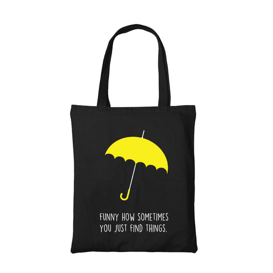how i met your mother you just find things tote bag hand printed cotton women men unisex