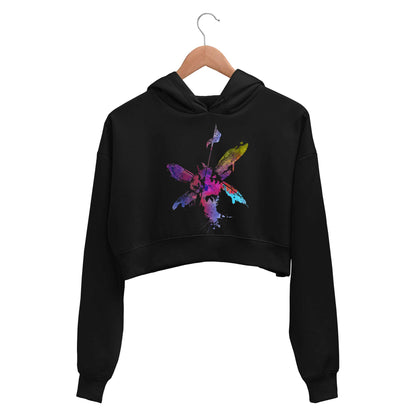 Crop Hoodie Hybrid Theory XS (Chest 32 IN) Black
