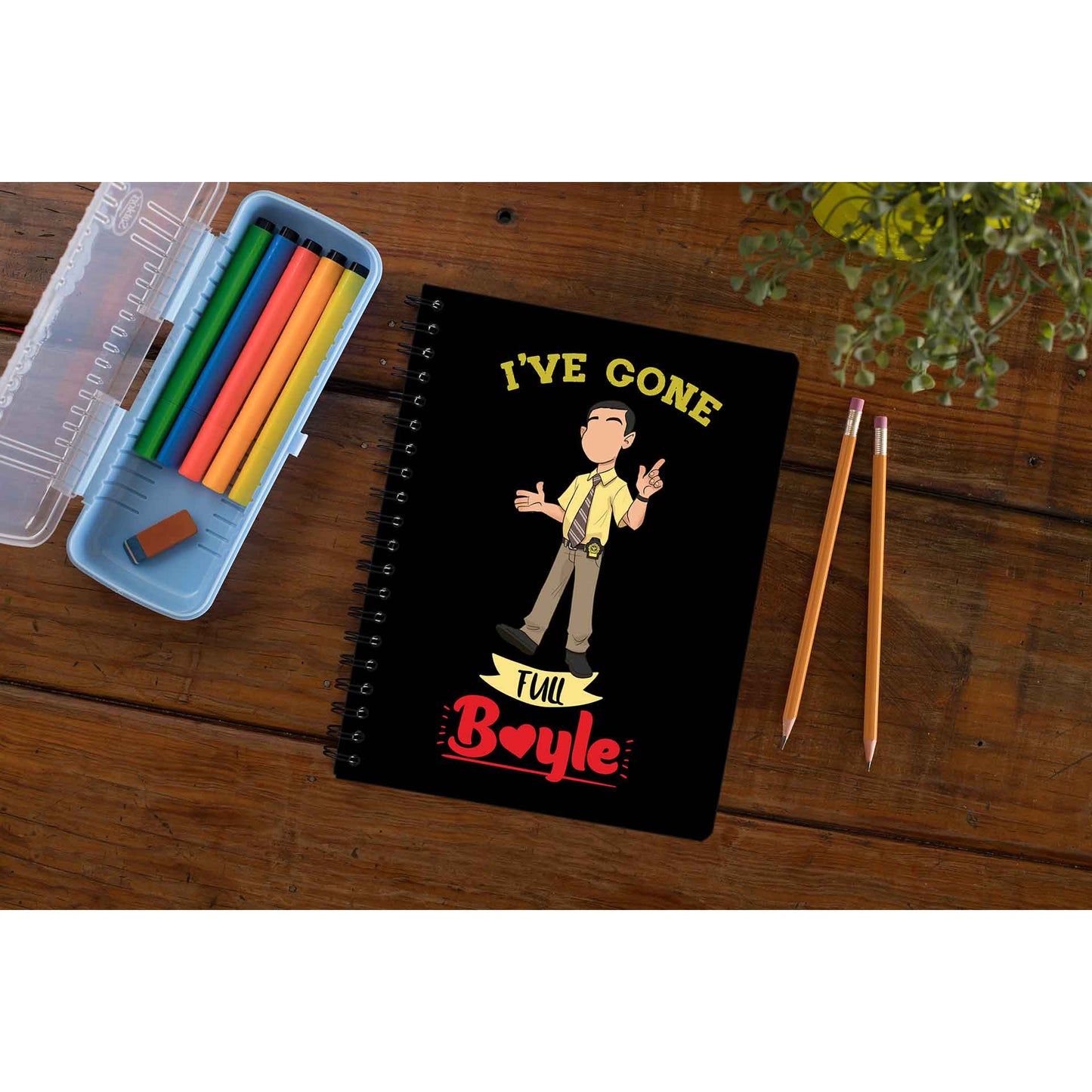 brooklyn nine-nine gone full boyle notebook notepad diary buy online india the banyan tee tbt unruled detective jake peralta terry charles boyle gina linetti andy samberg merchandise clothing acceessories