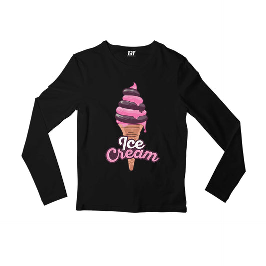 black pink ice cream full sleeves long sleeves music band buy online india the banyan tee tbt men women girls boys unisex black song k pop jennie lisa jisoo rose