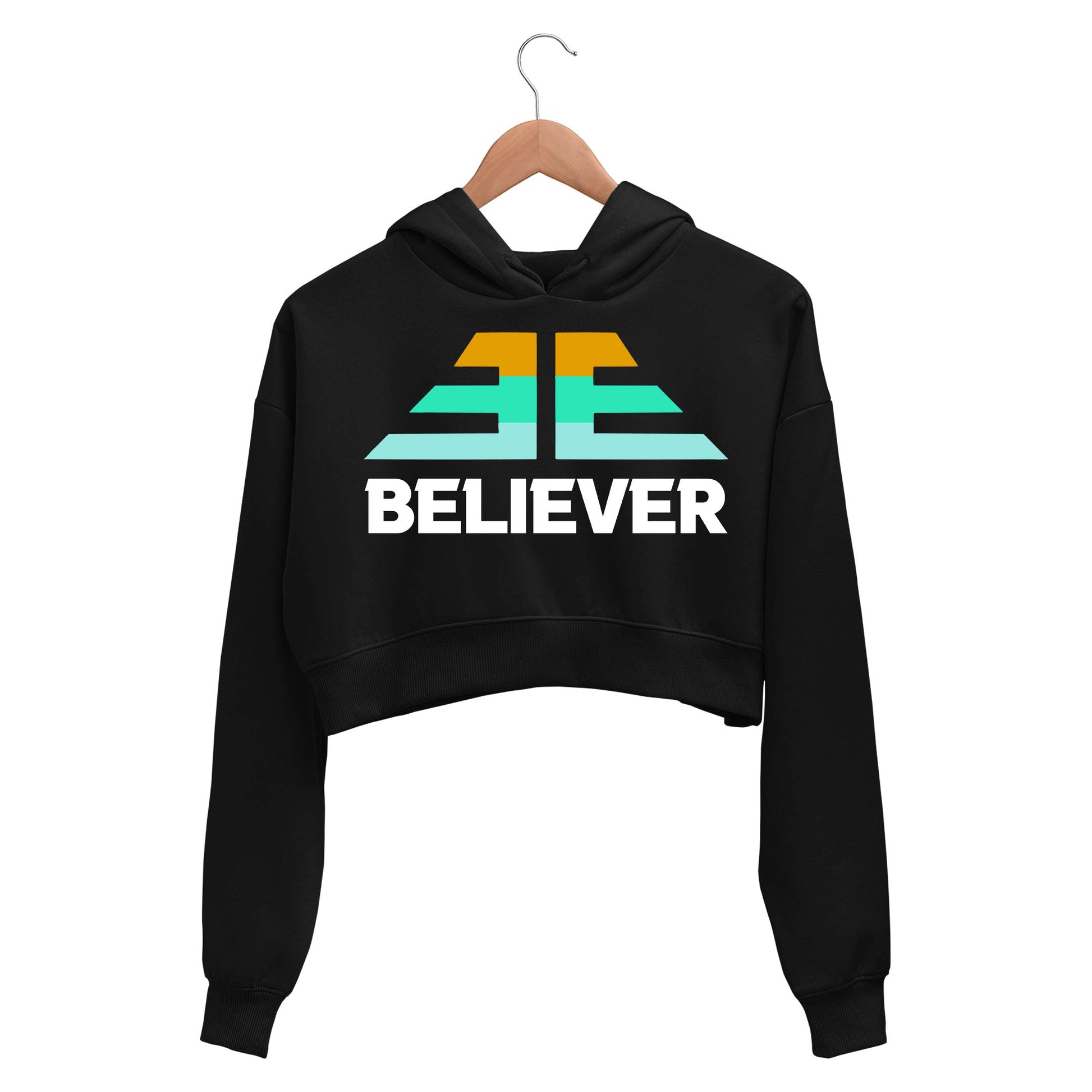 imagine dragons believer crop hoodie hooded sweatshirt upper winterwear music band buy online india the banyan tee tbt men women girls boys unisex black