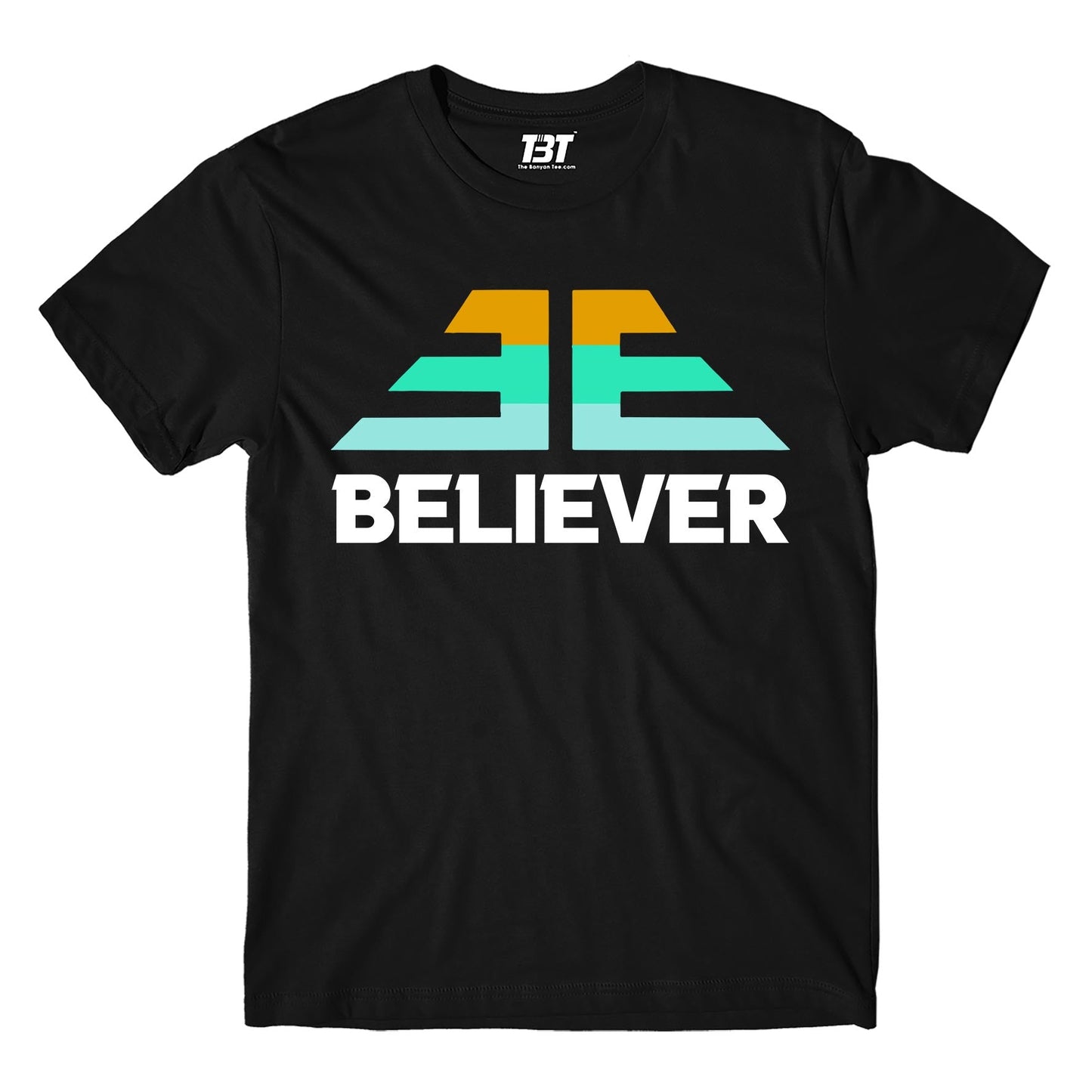 imagine dragons believer t-shirt music band buy online india the banyan tee tbt men women girls boys unisex black