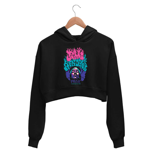 jimi hendrix safe kind of high crop hoodie hooded sweatshirt upper winterwear music band buy online india the banyan tee tbt men women girls boys unisex black