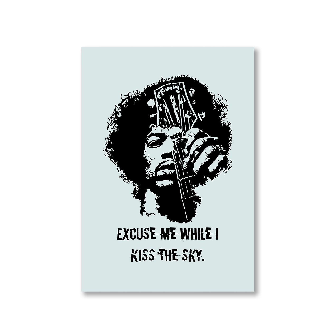 jimi hendrix kiss the sky poster wall art buy online india the banyan tee tbt a4