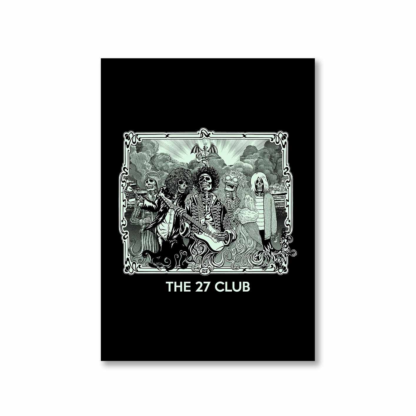 jimi hendrix the 27 club poster wall art buy online india the banyan tee tbt a4