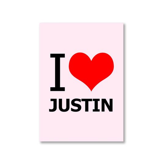 justin bieber i love justin poster wall art buy online india the banyan tee tbt a4