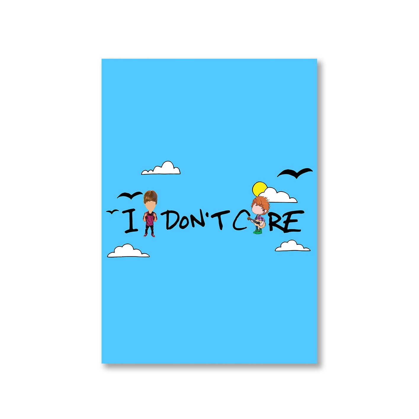 justin bieber i don't care poster wall art buy online india the banyan tee tbt a4