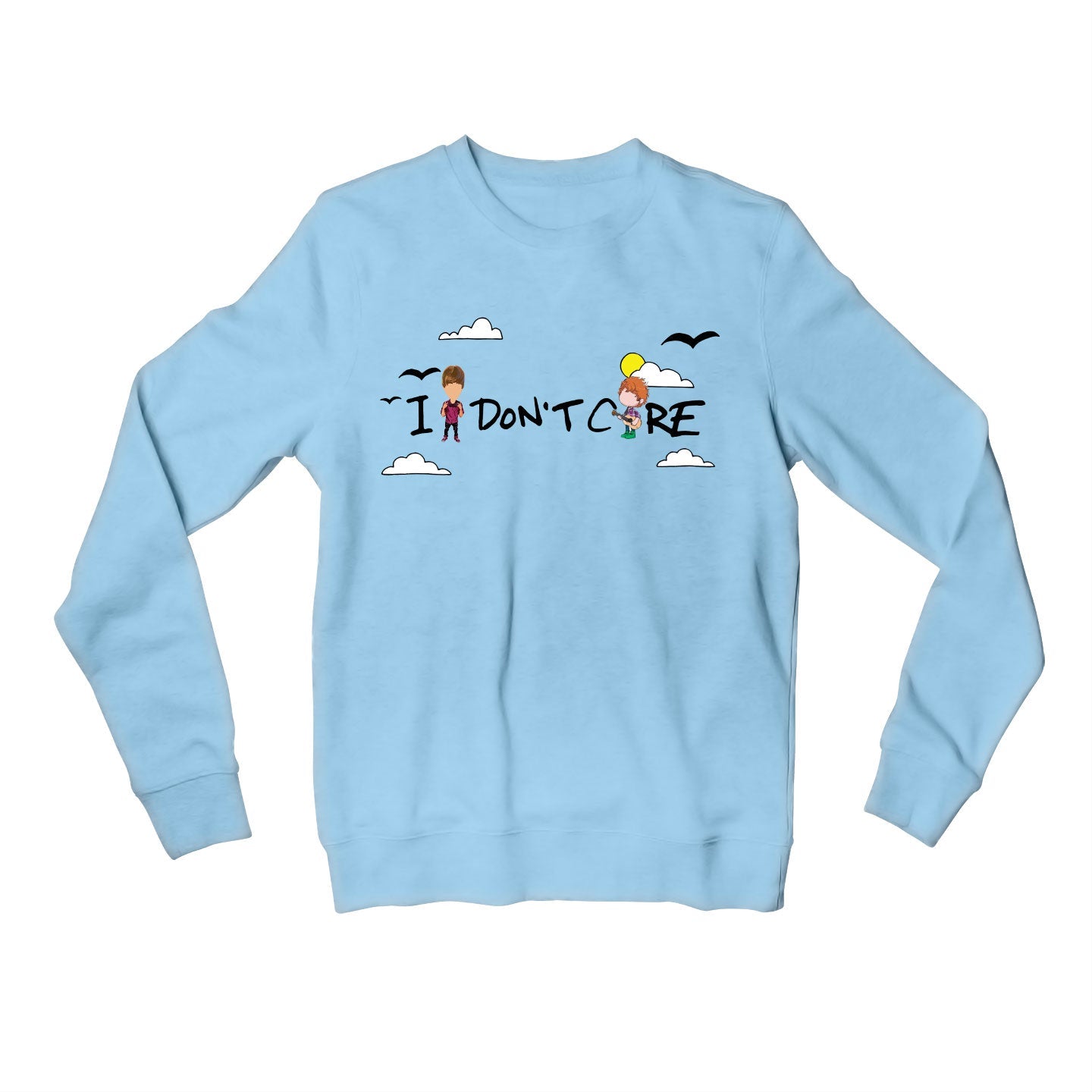 justin bieber i don't care sweatshirt upper winterwear music band buy online india the banyan tee tbt men women girls boys unisex baby blue