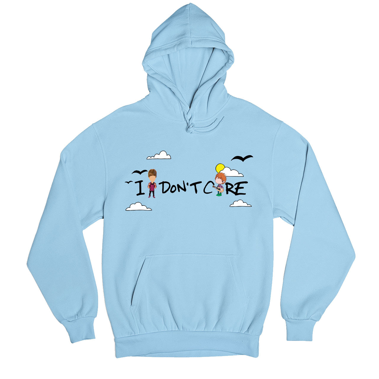 justin bieber i don't care hoodie hooded sweatshirt winterwear music band buy online india the banyan tee tbt men women girls boys unisex baby blue