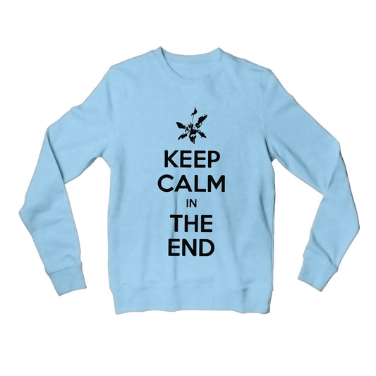 linkin park keep calm sweatshirt upper winterwear music band buy online india the banyan tee tbt men women girls boys unisex baby blue