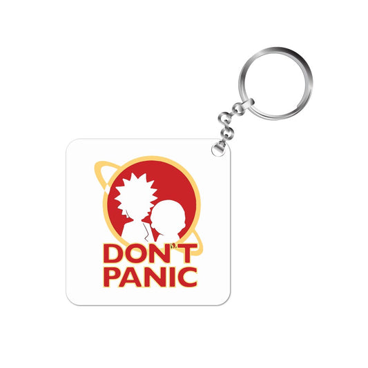 rick and morty don't panic keychain keyring for car bike unique home buy online india the banyan tee tbt men women girls boys unisex rick and morty online summer beth mr meeseeks jerry quote vector art clothing accessories merchandise