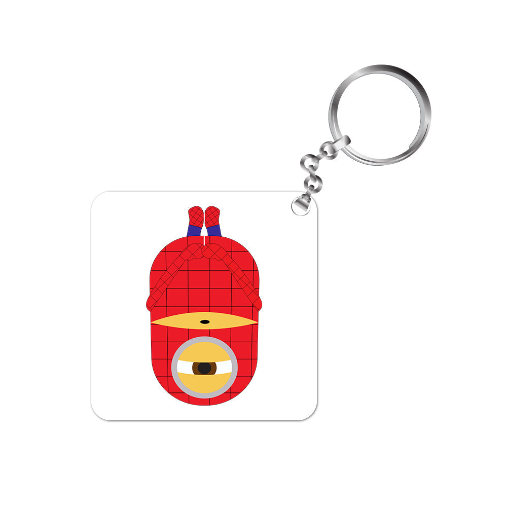 minions keychain - spider min spider man the banyan tee tbt kevin despicable me eso bob movie merchandise keyring cartoon gift for bike for gifts unique boys car home girls