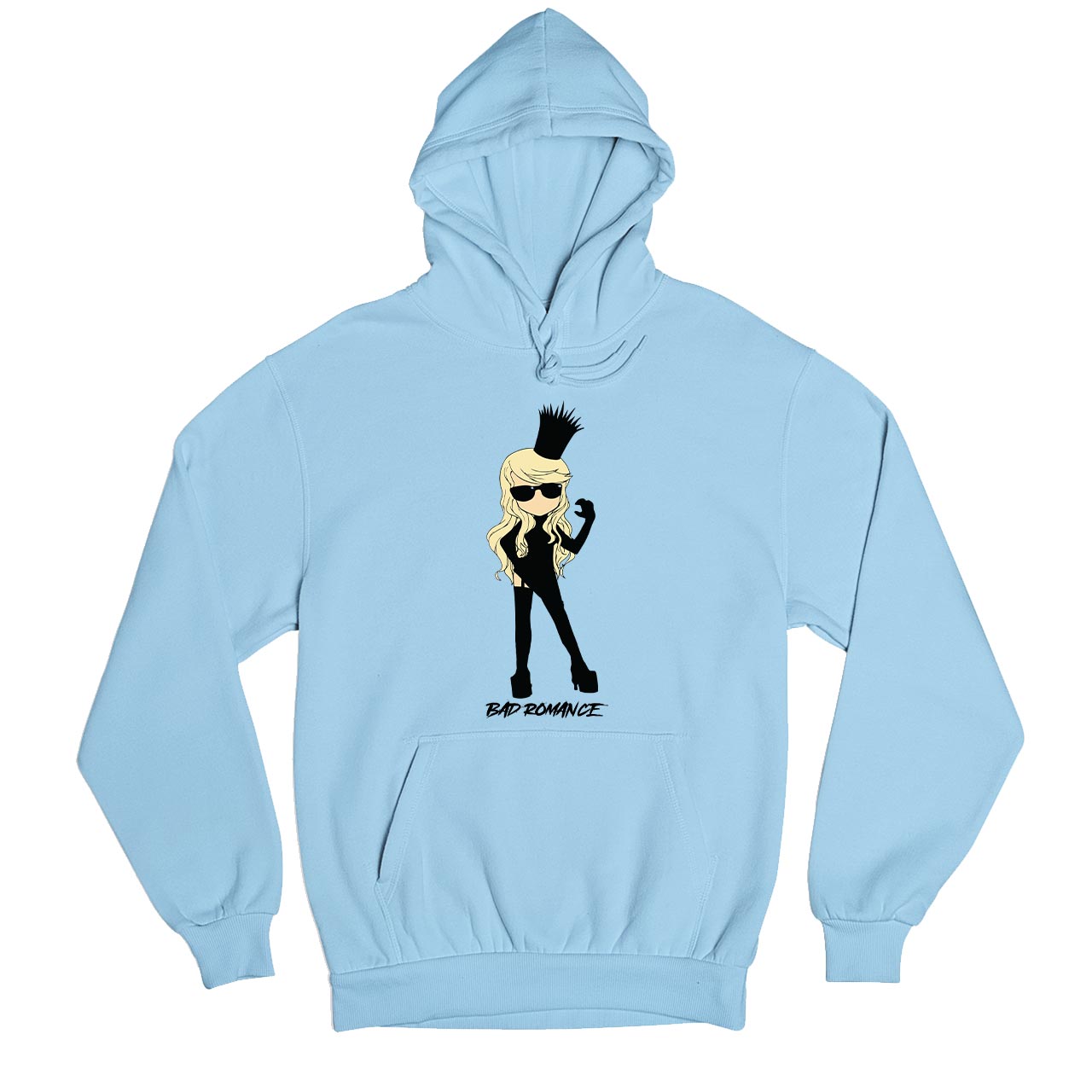 lady gaga bad romance hoodie hooded sweatshirt winterwear music band buy online india the banyan tee tbt men women girls boys unisex baby blue