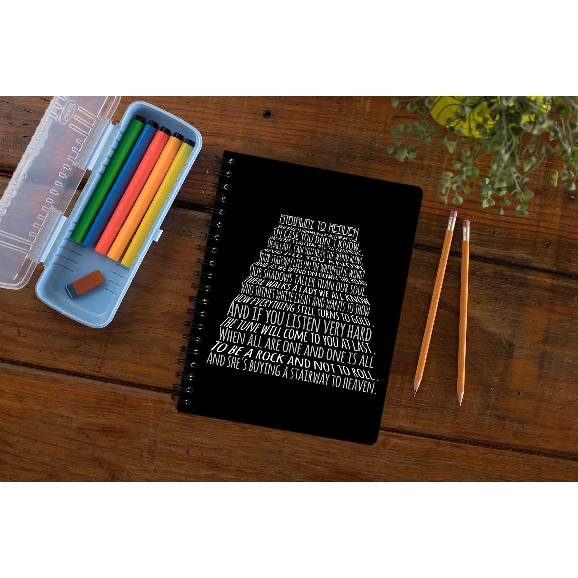 Led Zeppelin Notebook - Stairway To Heaven Notebook The Banyan Tee TBT