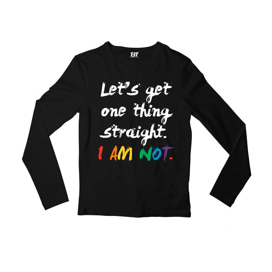 pride let's get one thing straight full sleeves long sleeves printed graphic stylish buy online india the banyan tee tbt men women girls boys unisex black - lgbtqia+