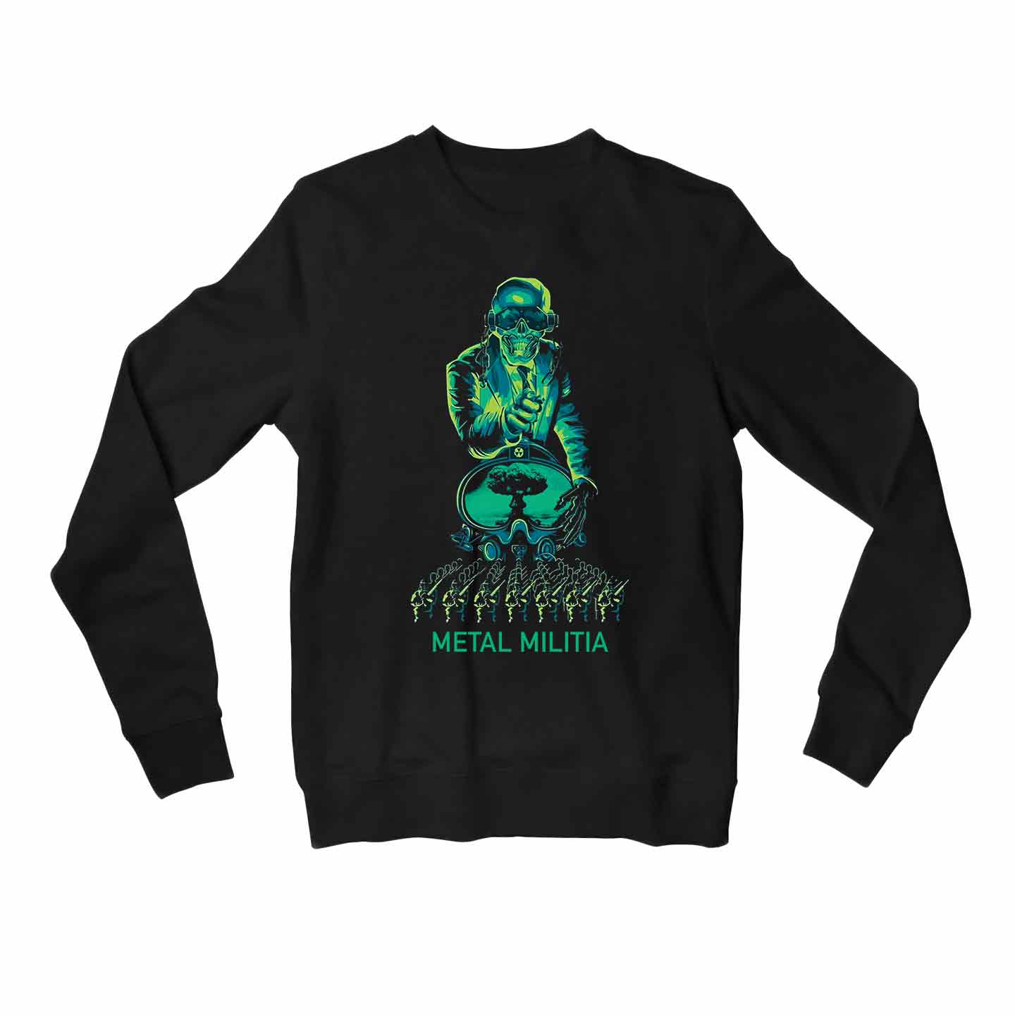 megadeth metal militia sweatshirt upper winterwear music band buy online india the banyan tee tbt men women girls boys unisex black