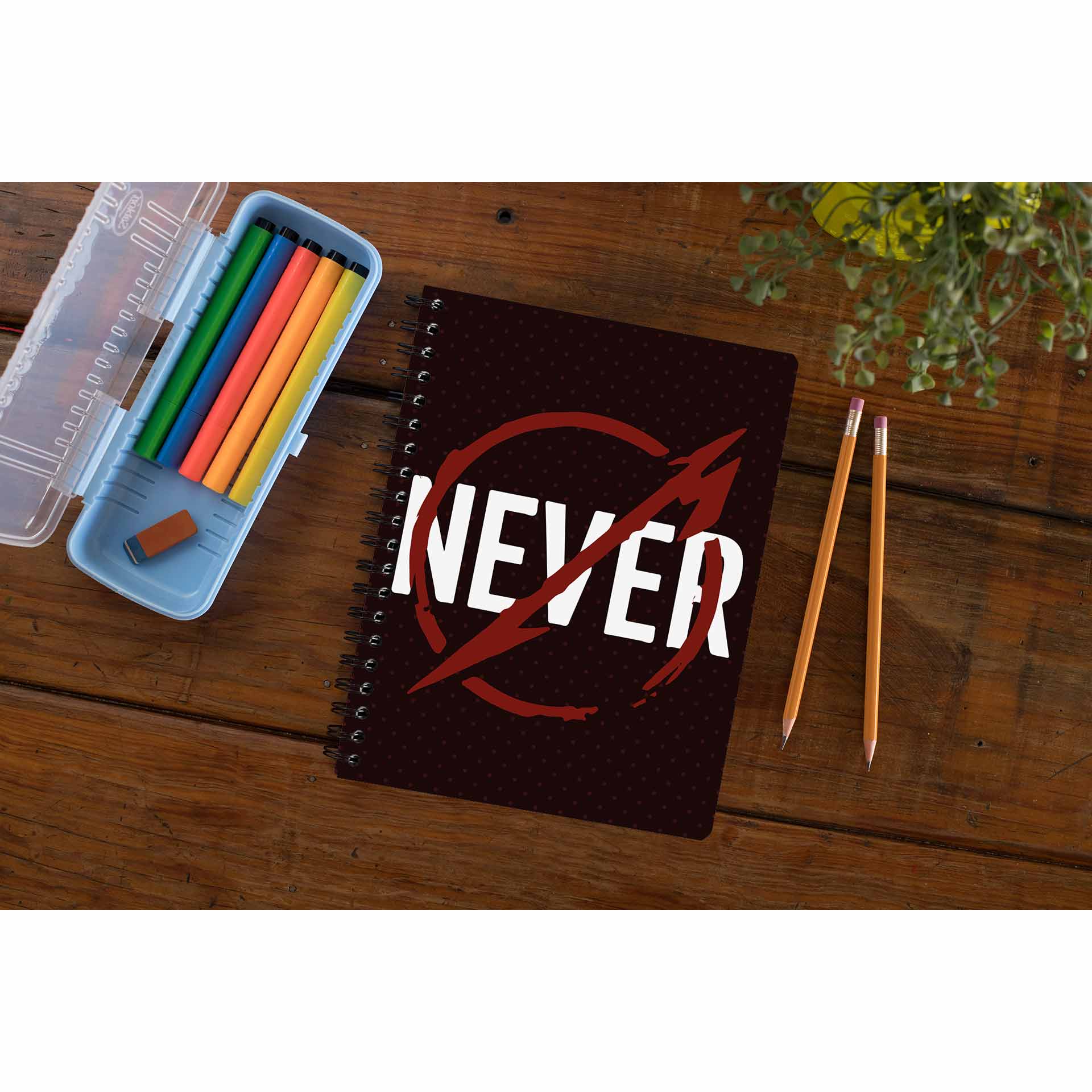 Metallica Notebook - Never Notebook Notepad Diary The Banyan Tee TBT
