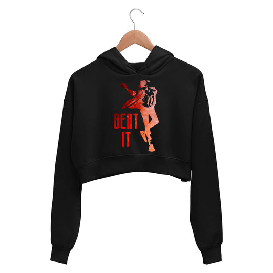 michael jackson beat it crop hoodie hooded sweatshirt upper winterwear music band buy online india the banyan tee tbt men women girls boys unisex black