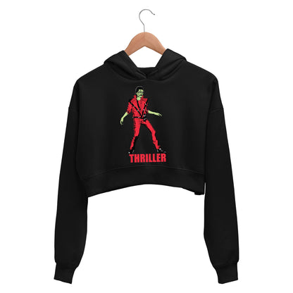 michael jackson thriller crop hoodie hooded sweatshirt upper winterwear music band buy online india the banyan tee tbt men women girls boys unisex black