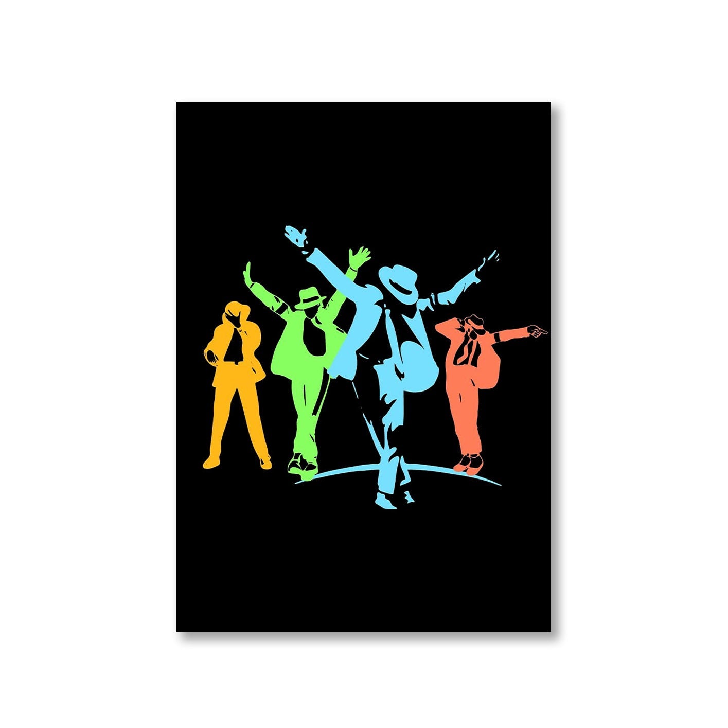 michael jackson neon art poster wall art buy online india the banyan tee tbt a4