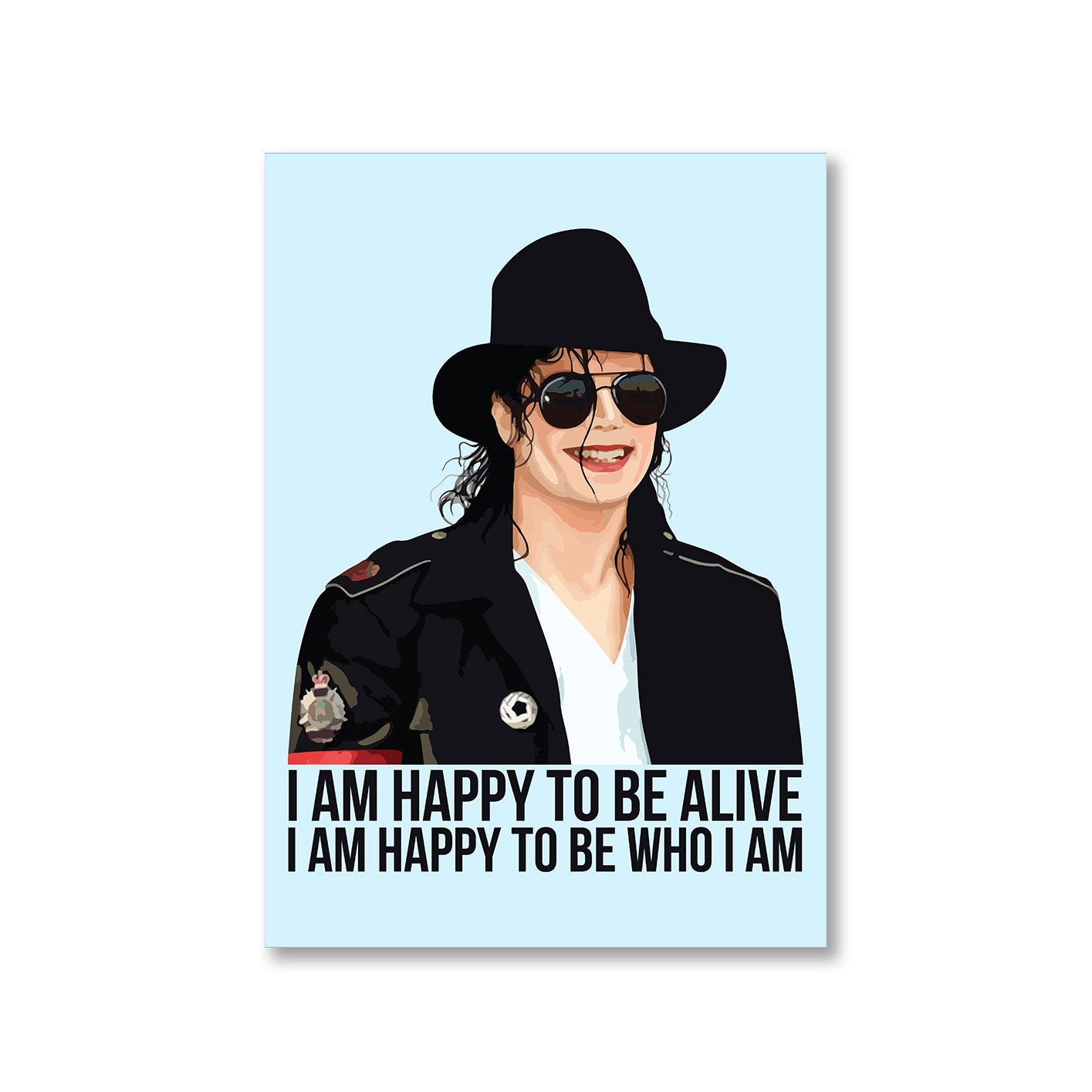 michael jackson happy to be who i am poster wall art buy online india the banyan tee tbt a4