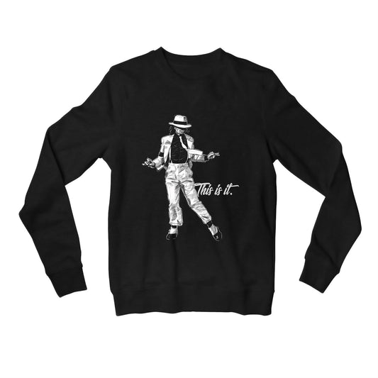 michael jackson this is it sweatshirt upper winterwear music band buy online india the banyan tee tbt men women girls boys unisex black