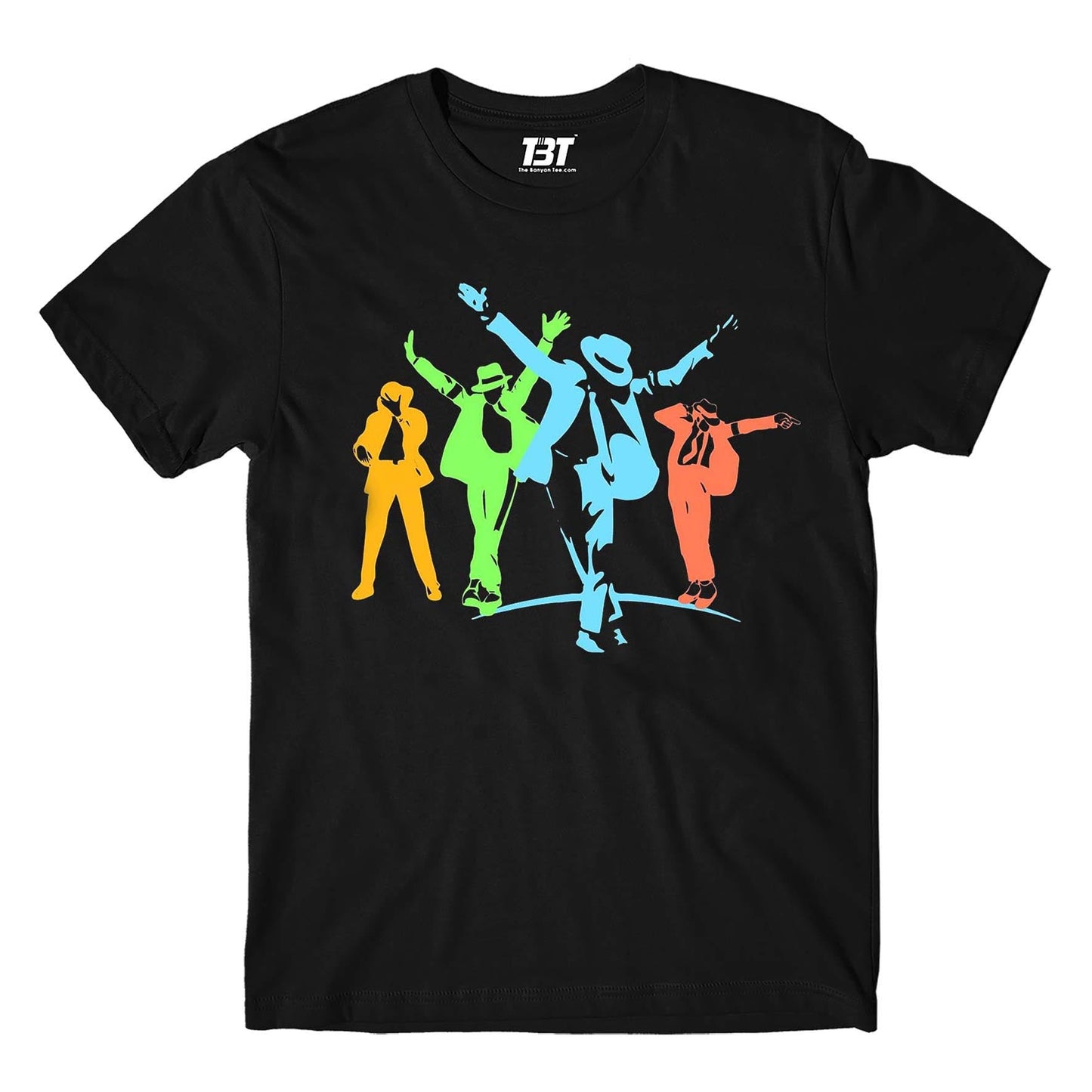 michael jackson neon art t-shirt music band buy online india the banyan tee tbt men women girls boys unisex black