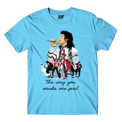 michael jackson the way you make me feel t-shirt music band buy online india the banyan tee tbt men women girls boys unisex sky blue