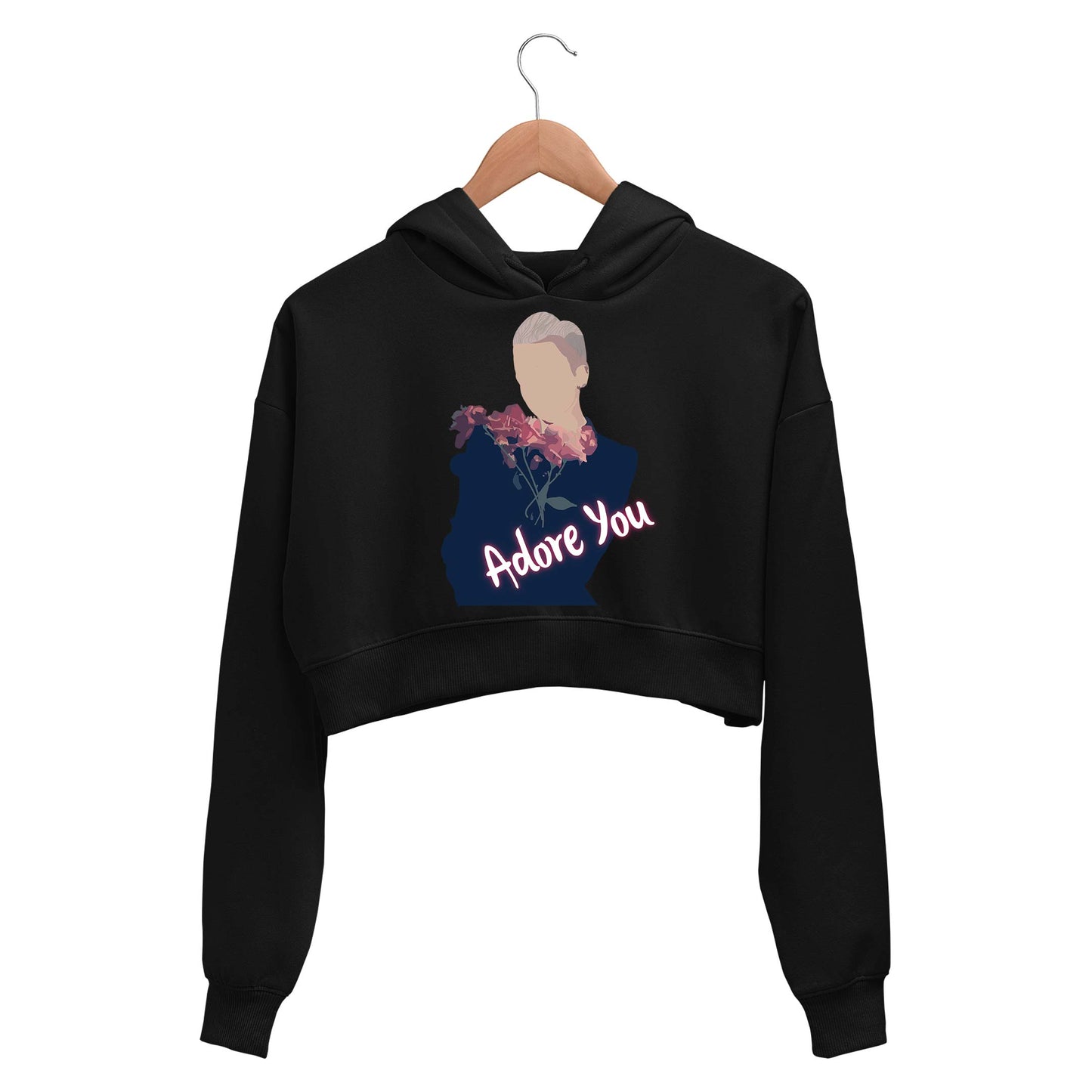 miley cyrus adore you crop hoodie hooded sweatshirt upper winterwear music band buy online india the banyan tee tbt men women girls boys unisex black