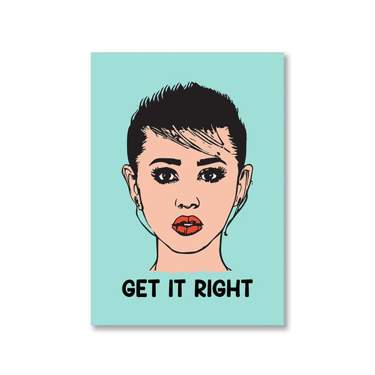 miley cyrus get it right poster wall art buy online india the banyan tee tbt a4