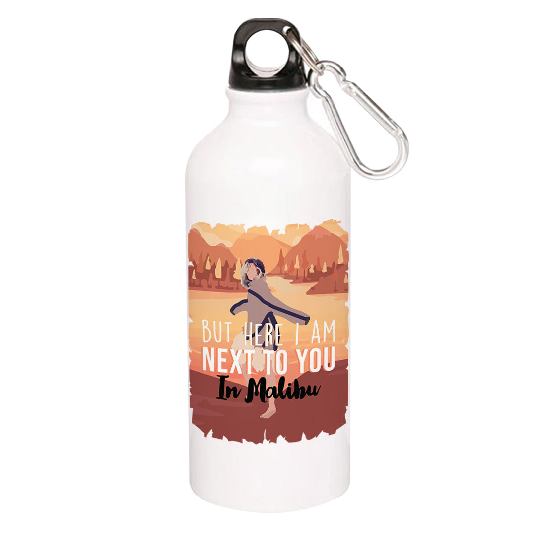 miley cyrus malibu sipper steel water bottle flask gym shaker music band buy online india the banyan tee tbt men women girls boys unisex  but here i am next to you in malibu