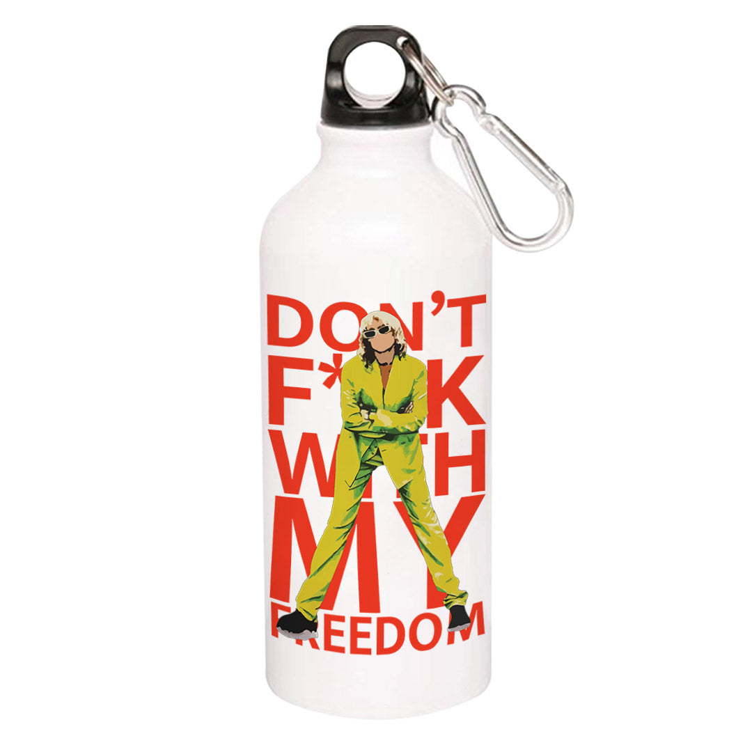 miley cyrus mother's daughter sipper steel water bottle flask gym shaker music band buy online india the banyan tee tbt men women girls boys unisex  don't fuck with my freedom