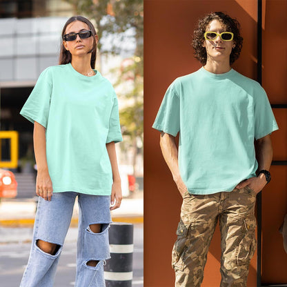 Mint Blue oversized t-shirt india mint blue t-shirt the banyan tee tbt basics buy plain tshirts india for men women boys girls branded