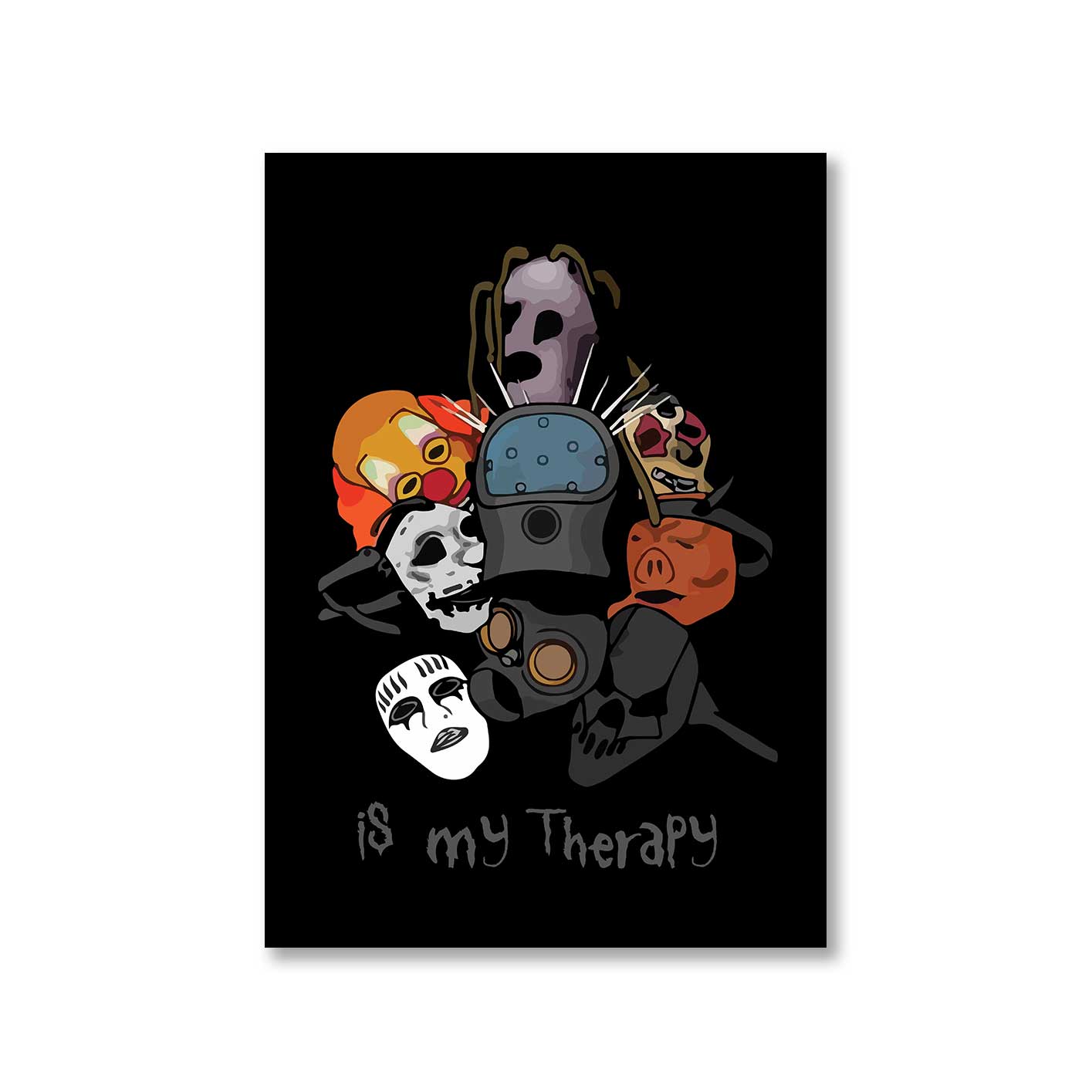 slipknot my therapy poster wall art buy online india the banyan tee tbt a4